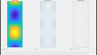 Waveguide Field and Current Simulator  MATLAB Application  Electromagnetic Waves [upl. by Rasec]