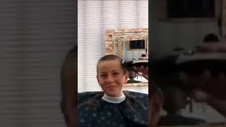 A Cute amp Little Boy Gets His Headshave At Barbershop  Shorts   Short Headshave Video [upl. by Atsahc]