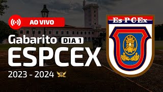 GABARITO ESPCEX 202324  DIA 1  CORREÇÃO AO VIVO  TROPA ELITE MIL [upl. by Geis]