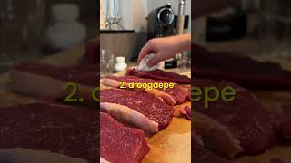 Steak bakken voor vrienden koken biefstuk steak sierdsteak [upl. by Ayik]