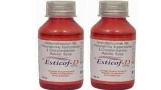 Esticof D Syrup Dextromethorphan HB Phenylephrine Hydrochionde amp Chlorpheniramine Maleate Syrup [upl. by Mason46]