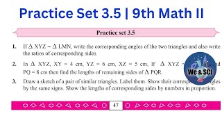 Practice set 35  L3 Triangle  9th Math II Maharashtra board [upl. by Dolly]