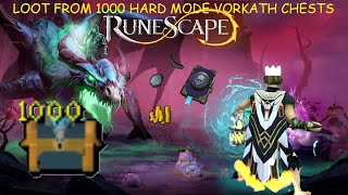 Loot From 1000 Hard Mode Vorkath Chests  RS3 [upl. by Yelrihs480]