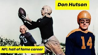 Don Hutson INCREDIBLE NFL Hall of Fame Career Highlights [upl. by Leuas]