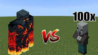 10 Magma golem vs 100x vindicator  Minecraft mobs battle [upl. by Braca]