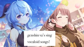 Genshin Japanese VA’s singing vocaloid songs [upl. by Otrebogad]