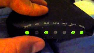 Ambit Modem U10C018 What lights should be blinking or solid ISP carrier is Time Warner Cable [upl. by Verney]