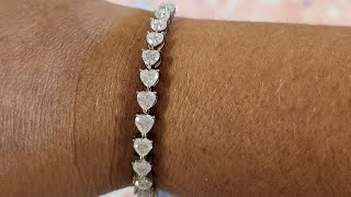 MOISSANITE HEART CUT MOISSANITE BRACELETE IN 7 INCHES FOR 169 ALIEXSPRESS SALE NOW UNTIL NOV 19TH [upl. by Relly]