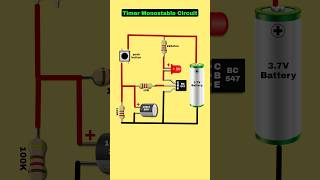 Timer Monostable Circuit diagram  Transistor delay timer [upl. by Chin]