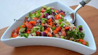 Vegetable Salad Reciep in Tamil  வெஜிடபிள் சாலட்  Healthy Salad Recipe [upl. by Arrekahs847]