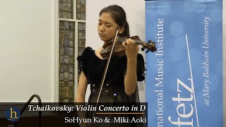 Tchaikovsky Violin Concerto in D I Allegro moderato  SoHyun Ko 고소현 violin Miki Aoki piano [upl. by Doehne148]