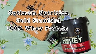 Unboxing Optimum Nutrition Gold Standard 100 Whey Protein  youtube gold standard wheyprotein [upl. by Enirual550]