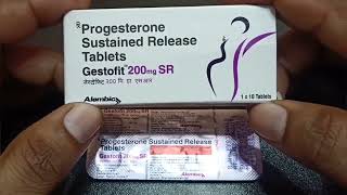 Gestofit 200 SR tablet  progesterone sustained release tablet [upl. by Nyrhtac84]