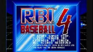 RBI Baseball 94 Select Screen Sega Genesis [upl. by Kaia]