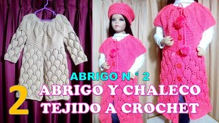 PARTE 2 Como tejer el Abrigo N° 2 chompón saco o suéter largo a crochet para bebes niñas y damas [upl. by Barayon]