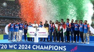 T20 World Cup Champions Team India felicitated in grand style in Mumbai [upl. by Aicilyt813]