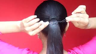 Try This  Easy Juda hairstyle For Long Medium hair । Nice hairstyle [upl. by Zoha314]