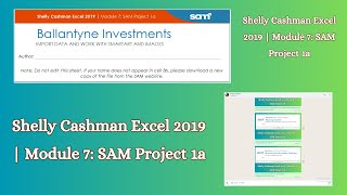 Shelly Cashman Excel 2019  Module 7 SAM Project 1a shellycashmanexcel2019 module7 samproject1a [upl. by Riane786]