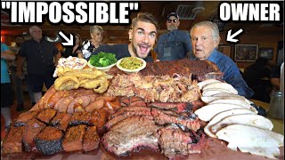 88 YEAR OLD OWNER SAID ID FAIL THIS NEVER BEATEN TEXAS BBQ CHALLENGE  Joel Hansen [upl. by Frayne]