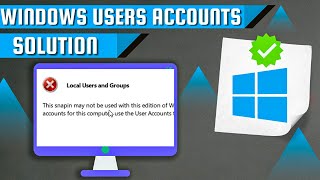 How To Fix local users and groups  Change User Name  In Windows  2021 [upl. by Swigart]