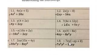 Wiskunde graad 8 Algebra vereenvoudig uitdrukkings 1 wiskvaw wiskdo [upl. by Lebazej432]