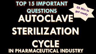 Autoclave sterilization cycle in pharmaceutical industry l Interview Question and answers [upl. by Enomys133]