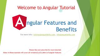 angular 7 tutorial  3  features and benefits [upl. by Harewood]