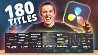 The BEST Davinci Resolve Titles  EditorTitles [upl. by Yoc]