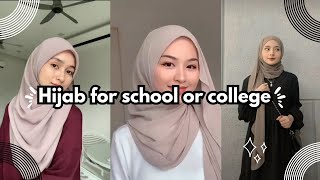 Hijab tutorial for school or college Hijab style  Fairy shany [upl. by Joane]