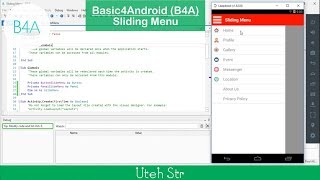 Basic4Android B4A  Sliding Menu [upl. by Eniagrom736]