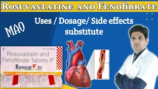 Rosuvastatin and Fenofibrate tablets  Rosuvastatin and fenofibrate tablet ip in hindi [upl. by Lelah]