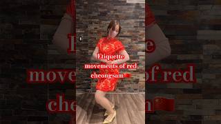 Red cheongsam My holiday outfit beautiful cheongsam chinesestyle [upl. by Senecal]