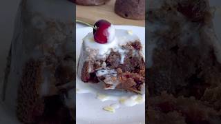 Cheat’s Christmas pudding christmasrecipe christmaspudding easydessert vegandessert [upl. by Enihsnus]