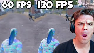 120 FPS vs Low End Devices  PUBG Mobile [upl. by Ahsika]