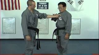 Hapkido Center Chest Grab Techniques 1 Thru 5 Ji Han Jae [upl. by Kurzawa]