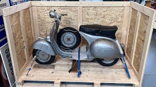 Vespa GS150 VS3 1957 Import from Italia to Japan 個人輸入してみたpart2 [upl. by Ariom]