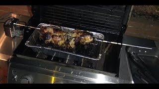 Rotisserie Chickens on Gas Grill Weber Genesis II [upl. by Narret125]