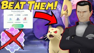 Beat Giovanni Shadow CRESSELIA Harder Persian Team No Shields in Pokemon GO [upl. by Nidroj]