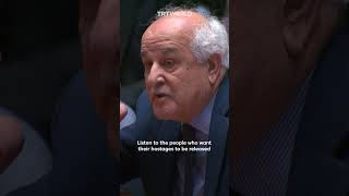 Palestines UN representative Riyad Mansour tells Israel to comply with intl law [upl. by Dranrev]