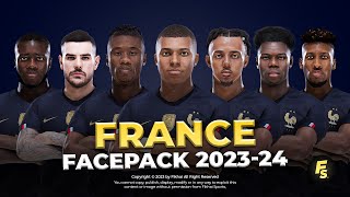 France NT Facepack 202324 Season  Sider and Cpk  Football Life 2024 and PES 2021 [upl. by Casaleggio]