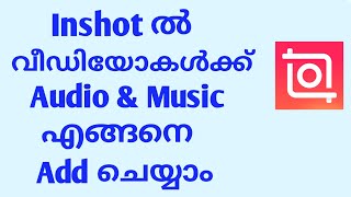 How To Insert Audio amp BG Music On Inshot In Malayalam [upl. by Analihp40]