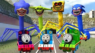 Building a Thomas Train Chased By Cursed Thomas turned into ALLISTER GATOR SpongeBob Sonic Maja [upl. by Aicilat920]