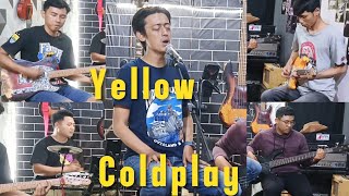 Yellow  Live Cover Papa Groove [upl. by Esenej28]