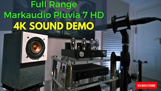 Markaudio Pluvia 7 HD  4quot DIY Full Range Speaker Sound Demo [upl. by Maisey323]