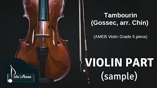 Tambourin Gossec arr Chin  Violin Part sample [upl. by Alyekahs644]