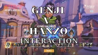 Overwatch Genji vs Hanzo Cool Interaction [upl. by Rahcir]