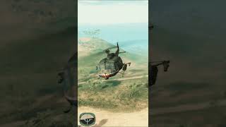 UH1 Huey Gunship Attack Helicopter firing weapons [upl. by Nirad]