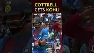 👀 Slower Ball Bouncer Dismisses Kohli  SALUTE Sheldon Cottrell Shorts [upl. by Anhpad]