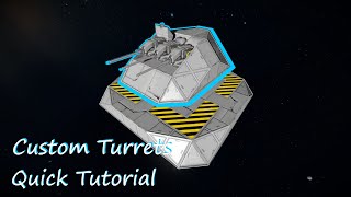 Space Engineers Custom Turrets Quick Simple Tutorial [upl. by Anniram]