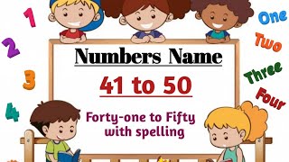 Write and learn numbers name 1 to 50  Numbers name 1 to 50 in english  One two three with spelling [upl. by Bihas]